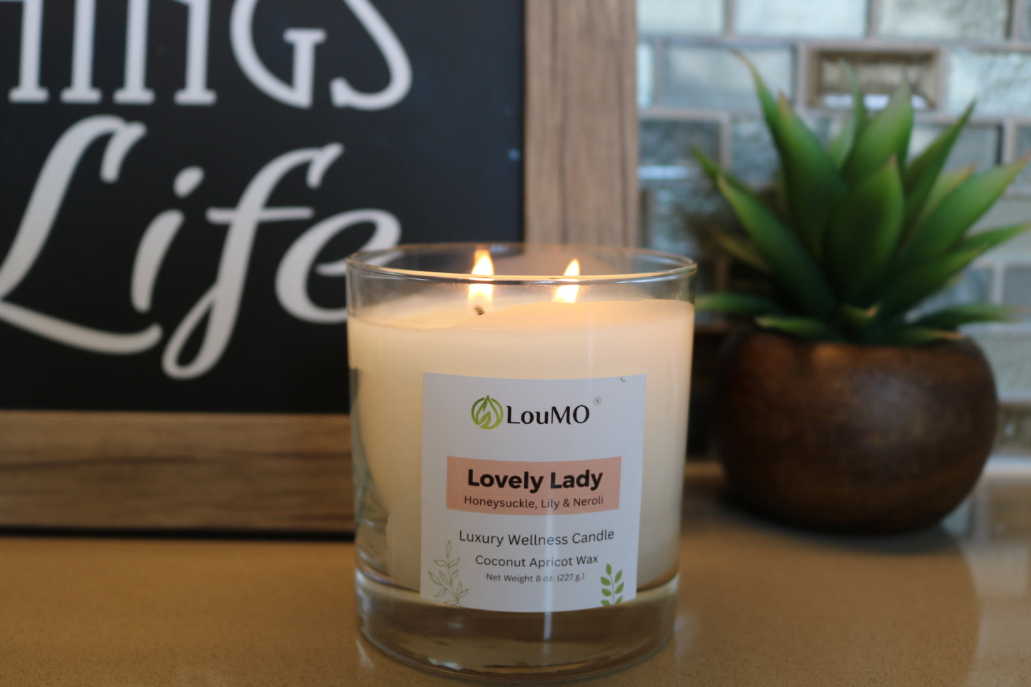 Candle - 8 oz. - Lovely Lady - Honeysuckle, Lily & Neroli