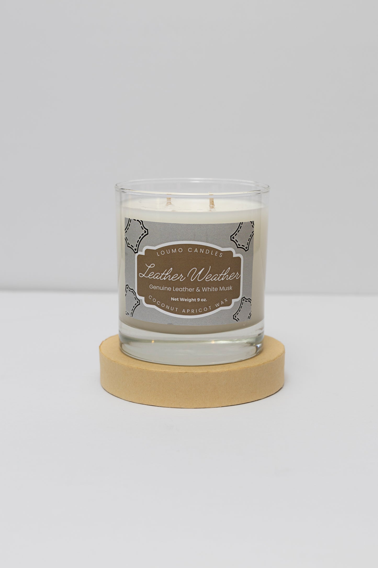 Fall Candle - 8 oz. - Leather Weather - Genuine Leather & White Musk