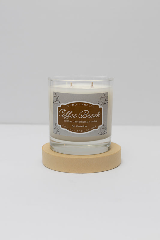 Fall Candle -  8 oz. -Coffee Break - Coffee, Cinnamon & Vanilla