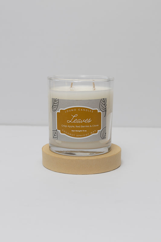 Fall Candle - 8 oz. - Leaves - Crisp Apple, Red Berries & Clove