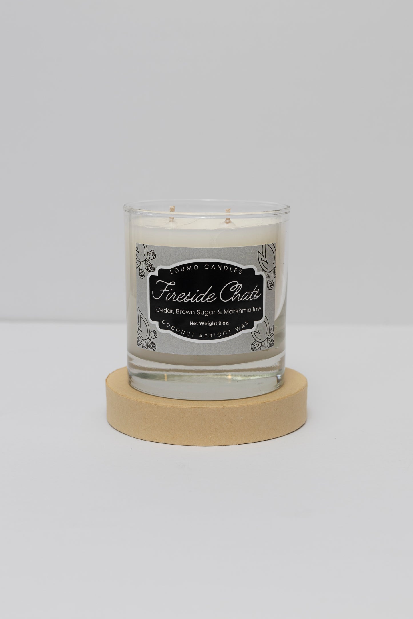 Fall Candle - 8 oz. -  Fireside Chats - Cedar, Brown Sugar & Marshmallow